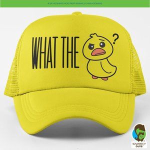 What the Duck Foam Trucker Snapback Cap YELLOW